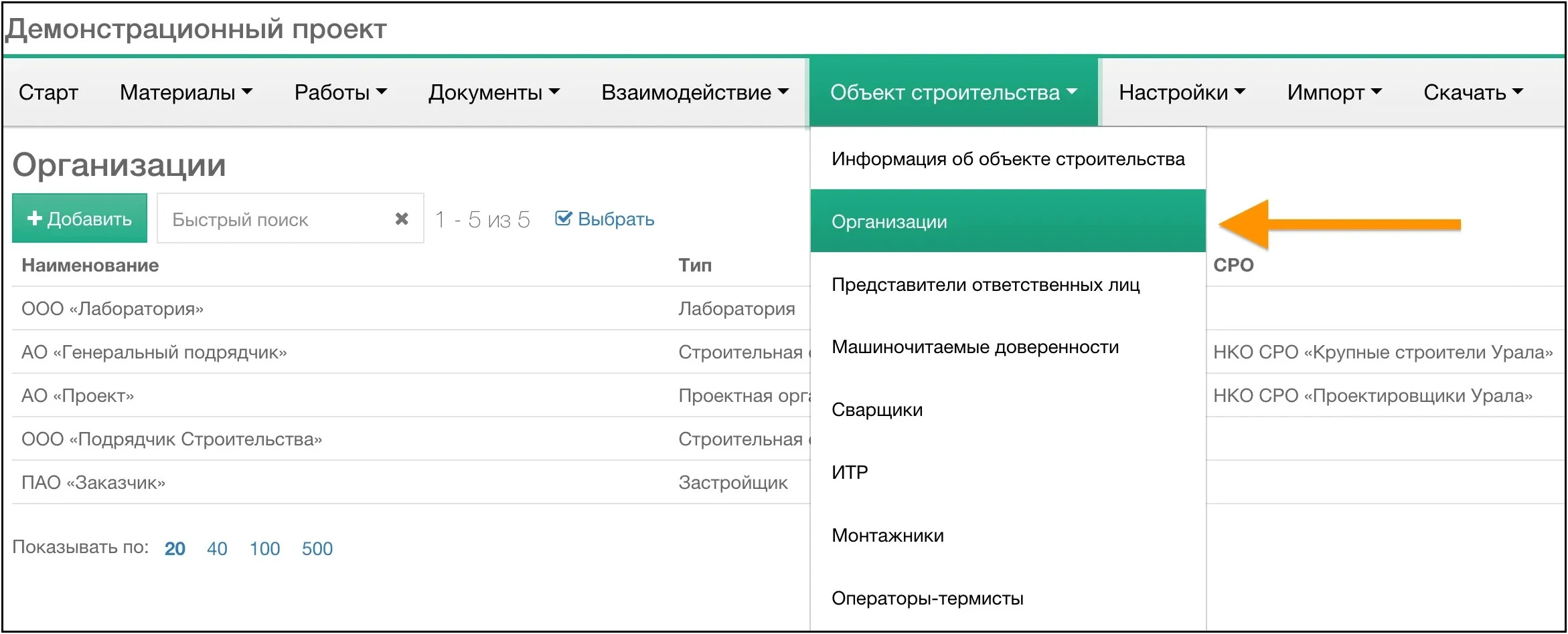 Организации